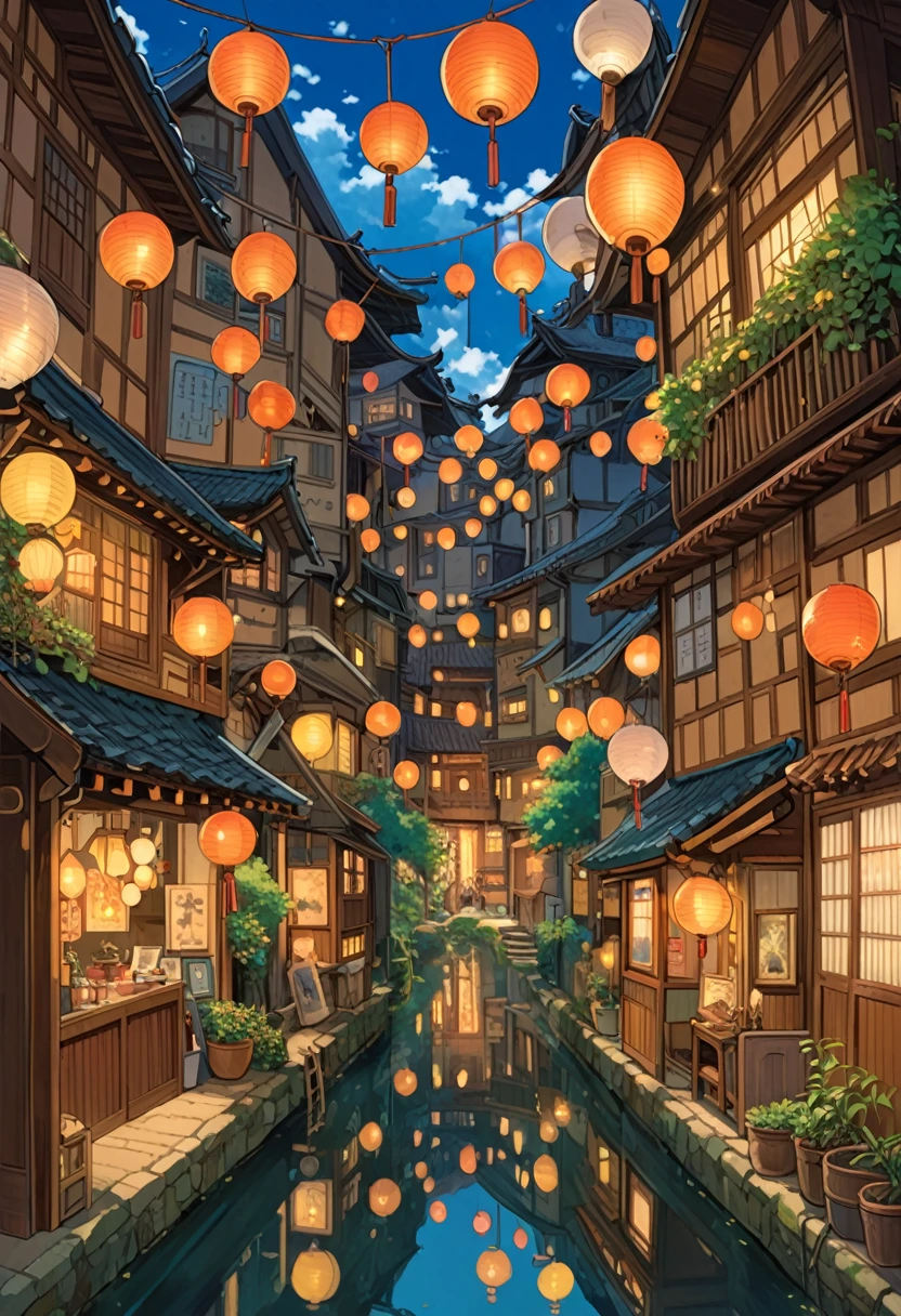 Studio Ghibli-style anime movies, Movie stills, Highest quality, masterpiece, Representative works, Official Art, Professional, Extremely elaborate details, 8k, Wind Chimes