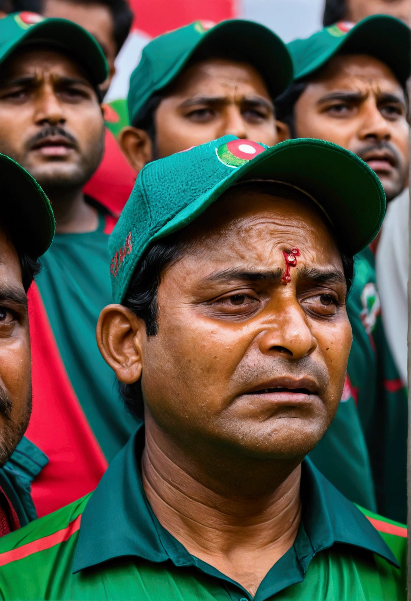 A lot of Bangladesh cricket fans crying