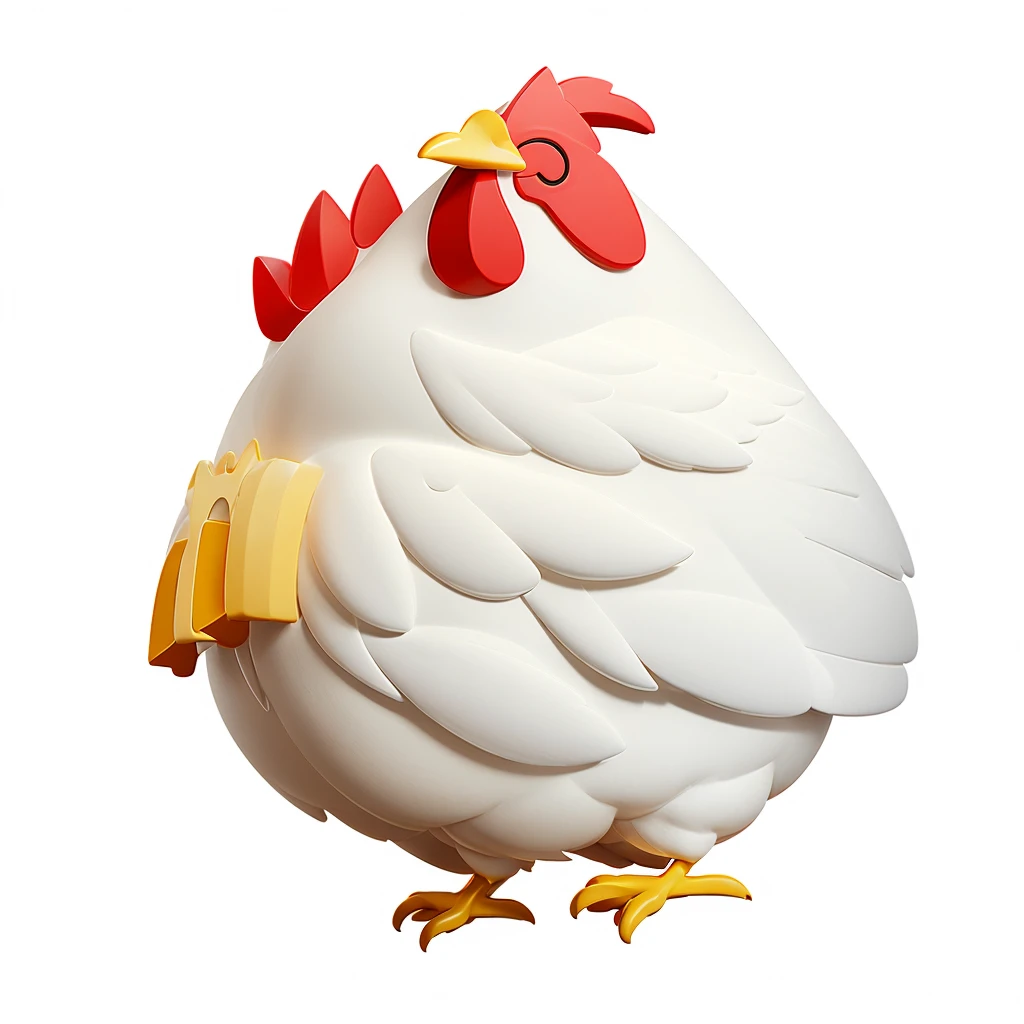 chicken,weather,icon,White background,Skeuomorphism