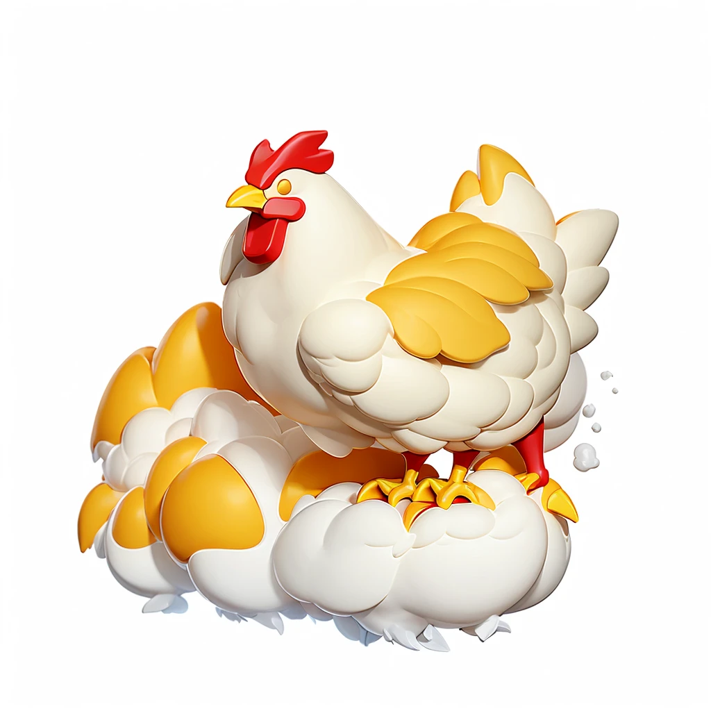 chicken,weather,icon,White background,Skeuomorphism