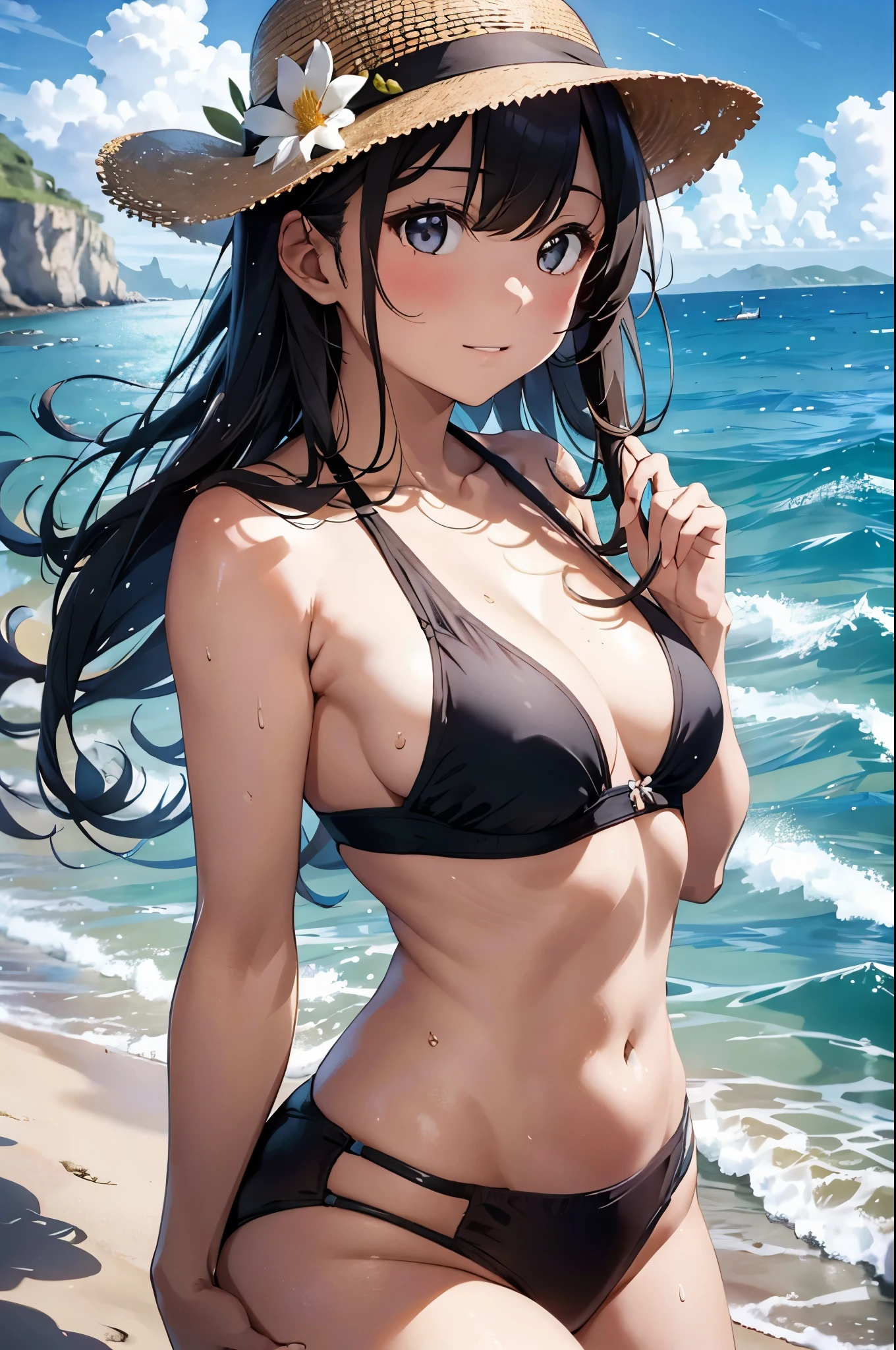 以下は2000文字of詳細なプロンプトです::
--- Very detailed, Realistic, high-resolution 4K image of a beautiful woman standing topless by the seaside. of woman is the main focus of the image, with every detail of her appearance meticulously depicted to emphasize her natural beauty and the artistic nature of the scene. She has been a long time, Flowing, Wavy hair cascading down the back, catching the sunlight and shimmering with natural highlights. 彼女of肌は日焼けしている, Give her health, Shining and contrasting beautifully with bright light, 彼女of後ろには澄み切った青空.
Her eyes are expressive and captivating, reflecting the joy and warmth of a perfect summer day. She's gentle, warm smile that exudes confidence and contentment, inviting viewers to share in the serene and blissful atmosphere of the seaside. Her facial features are soft and harmonious, 自然な優雅さが彼女of魅力をさらに引き立てる.
of woman is standing confidently topless, emphasizing her natural beauty and the of the summer beach setting. 彼女of姿勢はリラックスしていながらも落ち着いています, embodying a sense of ease and grace. 彼女of肩は少し後ろに引かれている, and her arms hang naturally at her sides, 彼女of姿勢of自然な美しさをさらに引き立てている. of focus on her toplessness is tasteful and artistic, ensuring that the image remains elegant and sophisticated.
of background of the image features a stunning seaside landscape, In the endless blue sky, ふわふわof白い雲が点在. of gentle waves of the ocean lap at the shore, creating a soothing and rhythmic backdrop that complements the tranquility of the scene. of sandy beach extends into the distance, with the golden grains of sand sparkling in the sunlight.
In the distance, a few beachgoers can be seen enjoying the sun and sea, Enhance the tranquil atmosphere. of overall atmosphere of the image is bright, warm, and summery, 喜びof気持ちを呼び起こす, relaxation, and . of