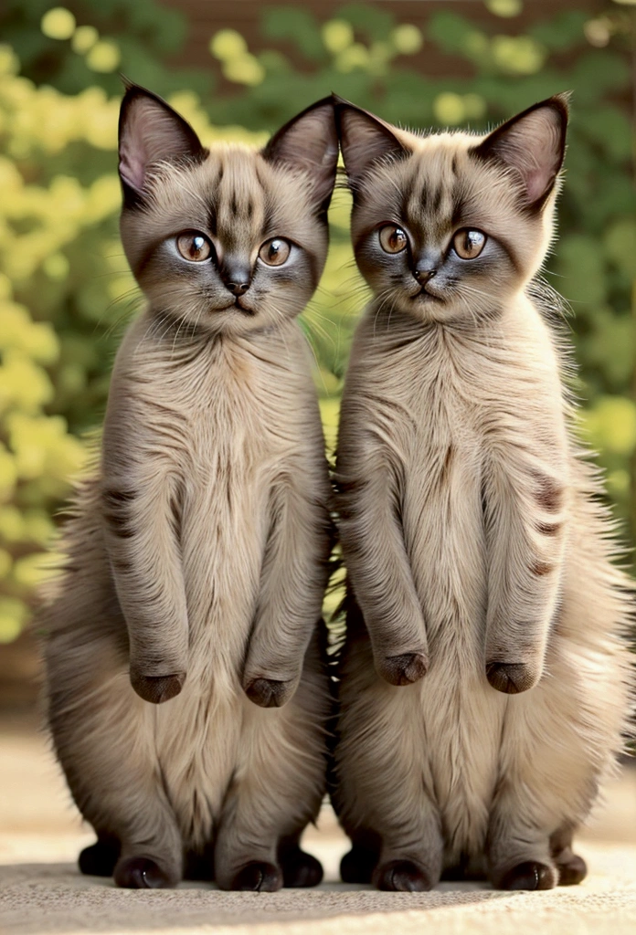 Cute Siamese cat　Bushy bristles　Staring　Playing
