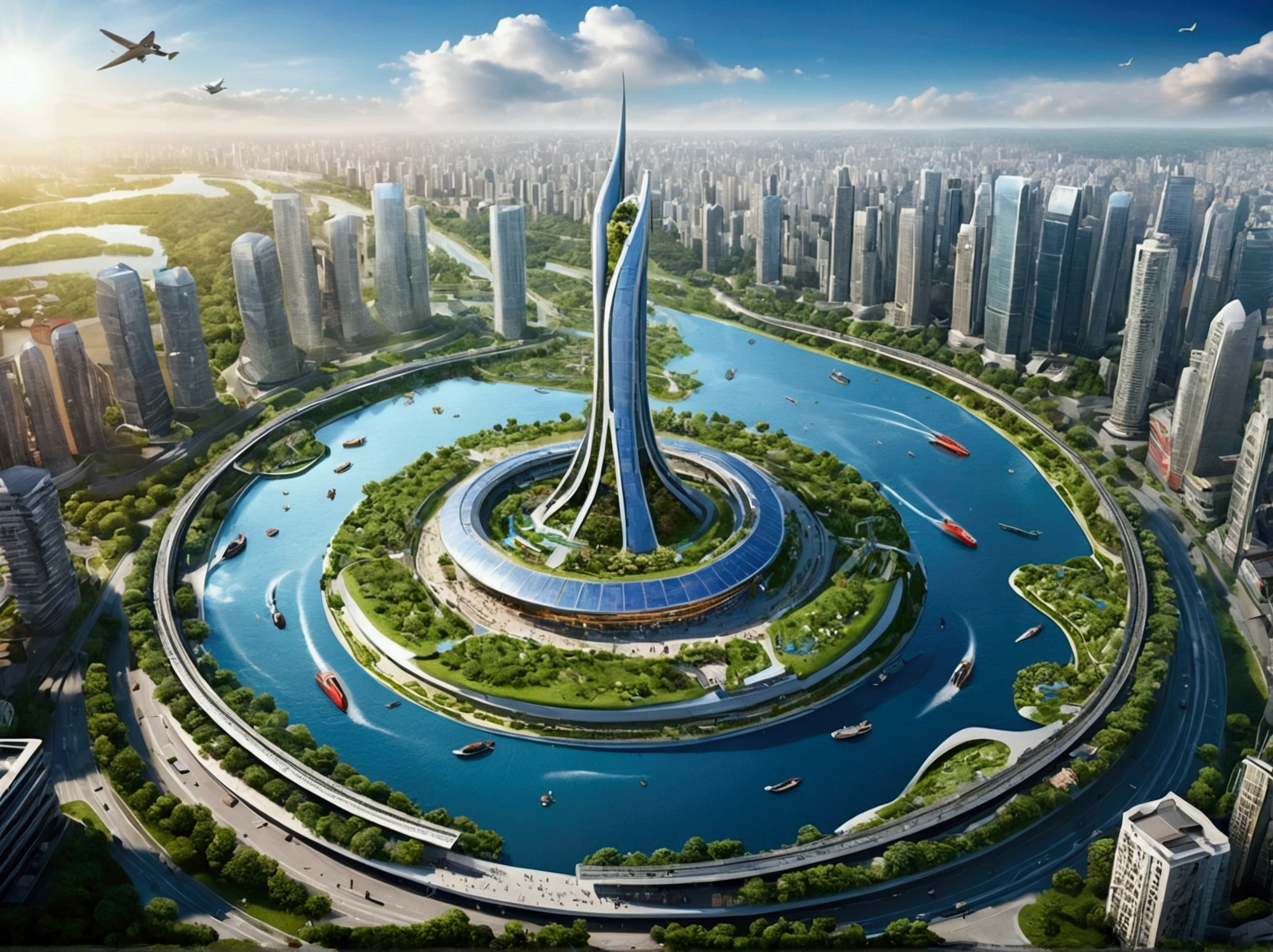 A high-tech floating island sky technology city floating island sky city sky island high resolution,thrilling, Large-scale Chinese scenes,Magnificent buildings,The Great Socialist Era,A prosperous society,Self-sufficient community,People get along,Industrious workers,Wealthy citizens,Bustling city streets,A vibrant market,happy,Outdoor sports,Beautiful park and gardens,Welcoming public spaces,Elegant boulevards,Impressive statues and monuments,Picturesque scenery,Blue sky,Serene countryside,Peaceful rivers and lakes,lush green forest,Prolific farmland,Modern factory,future technology,Innovation infrastructure,High-rise buildings,Glittering glass windows,Twinkling lights at night,Efficient transportation system,State-of-the-art trains and subways,Clean and tidy neighborhood,A prosperous cultural and educational center,Gorgeous theaters and concert halls,Rich artistic heritage,Colorful festivals and,Celebrate achievements,Coexistence of racial diversity,Unified national identity,Take pride in socialist values,A strong sense of community,People united,Inspirational poster,Motivational speeches,Strong and determined leader,Waving majestically,An eternal symbol of unity and progress, the floating island is a high-tech island.