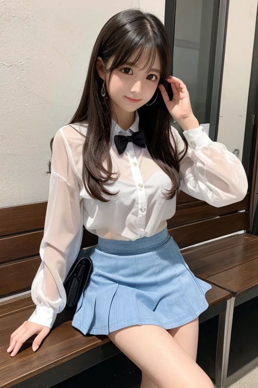 Cute Girls、Idol、high school girl、See-through、mini skirt、sit