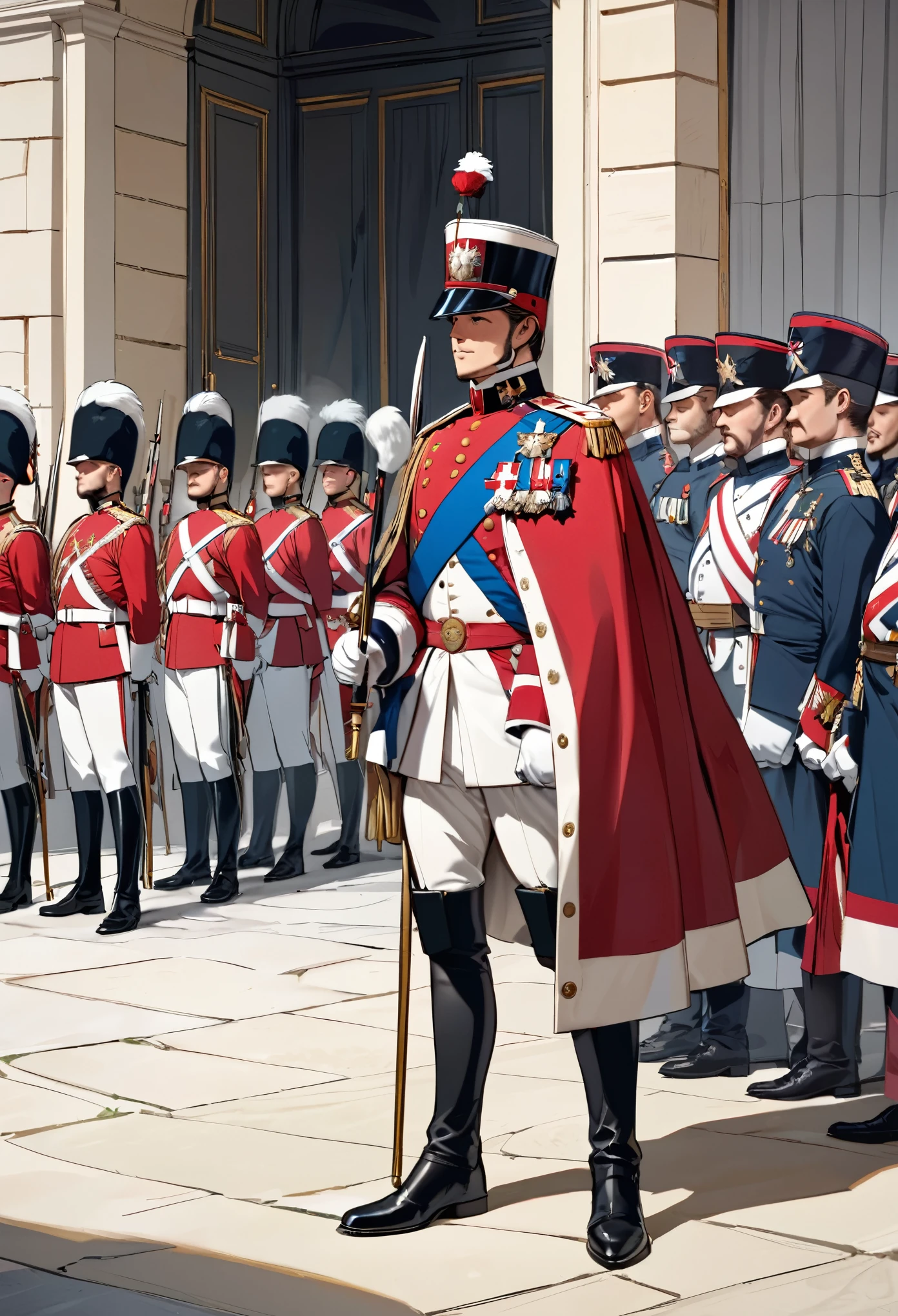 Napoléon 1er distribu les premières croix de la Légion d'honneur aux soldats