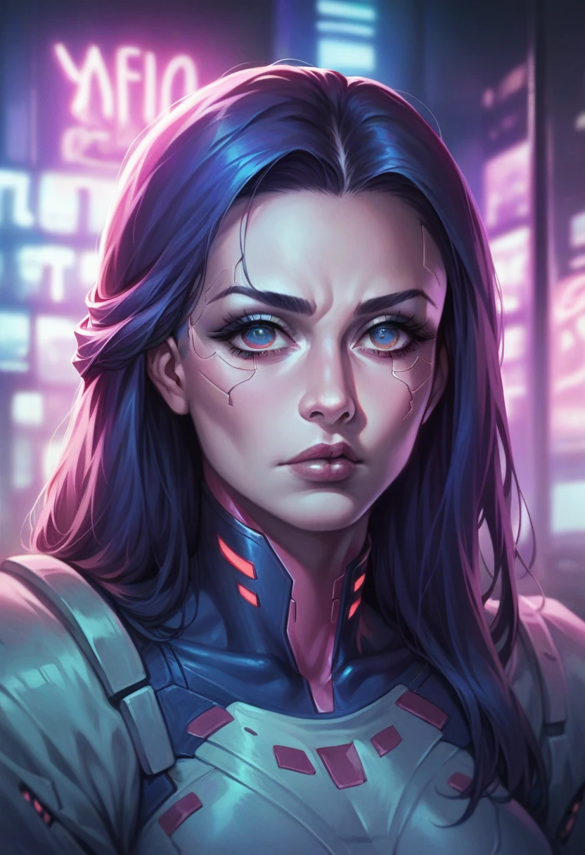 a cyberpunk girl in a phonk themed city, neon lights, detailed face, beautiful eyes, detailed lips, long eyelashes, cyberpunk outfit, futuristic architecture, detailed environment, dark moody colors, dramatic lighting, 8k, highres, masterpiece, photorealistic