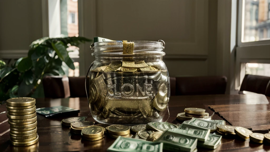 An ultra realistic portait of "safe with money popping out of and also stacks of money on the side", ultra realsitic , hyper detailed , 4k quality
