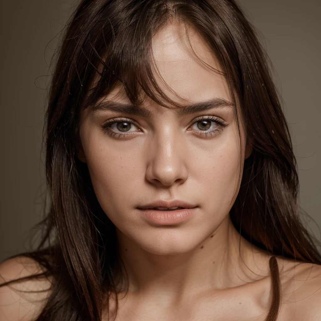 Ultra realistic photo portrait of a straight-haired brunette, South American, without makeup, some minimal skin defects to appear more realistic, meticulous, very detailed, 4k, high resolution, award-winning photography