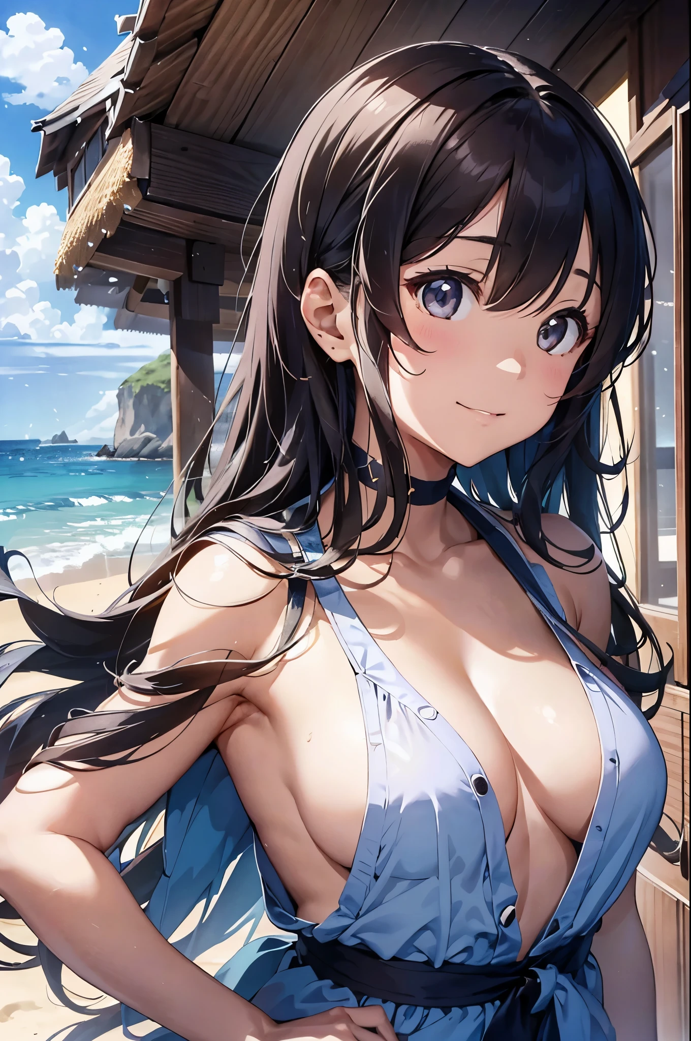 以下は2000文字of詳細なプロンプトです::
--- Very detailed, Realistic, high-resolution 4K image of a beautiful woman standing topless by the seaside. of woman is the main focus of the image, with every detail of her appearance meticulously depicted to emphasize her natural beauty and the artistic nature of the scene. She has been a long time, Flowing, Wavy hair cascading down the back, catching the sunlight and shimmering with natural highlights. 彼女of肌は日焼けしている, Give her health, Shining and contrasting beautifully with bright light, 彼女of後ろには澄み切った青空.
Her eyes are expressive and captivating, reflecting the joy and warmth of a perfect summer day. She's gentle, warm smile that exudes confidence and contentment, inviting viewers to share in the serene and blissful atmosphere of the seaside. Her facial features are soft and harmonious, 自然な優雅さが彼女of魅力をさらに引き立てる.
of woman is standing confidently topless, emphasizing her natural beauty and the of the summer beach setting. 彼女of姿勢はリラックスしていながらも落ち着いています, embodying a sense of ease and grace. 彼女of肩は少し後ろに引かれている, and her arms hang naturally at her sides, 彼女of姿勢of自然な美しさをさらに引き立てている. of focus on her toplessness is tasteful and artistic, ensuring that the image remains elegant and sophisticated.
of background of the image features a stunning seaside landscape, In the endless blue sky, ふわふわof白い雲が点在. of gentle waves of the ocean lap at the shore, creating a soothing and rhythmic backdrop that complements the tranquility of the scene. of sandy beach extends into the distance, with the golden grains of sand sparkling in the sunlight.
In the distance, a few beachgoers can be seen enjoying the sun and sea, Enhance the tranquil atmosphere. of overall atmosphere of the image is bright, warm, and summery, 喜びof気持ちを呼び起こす, relaxation, and . of