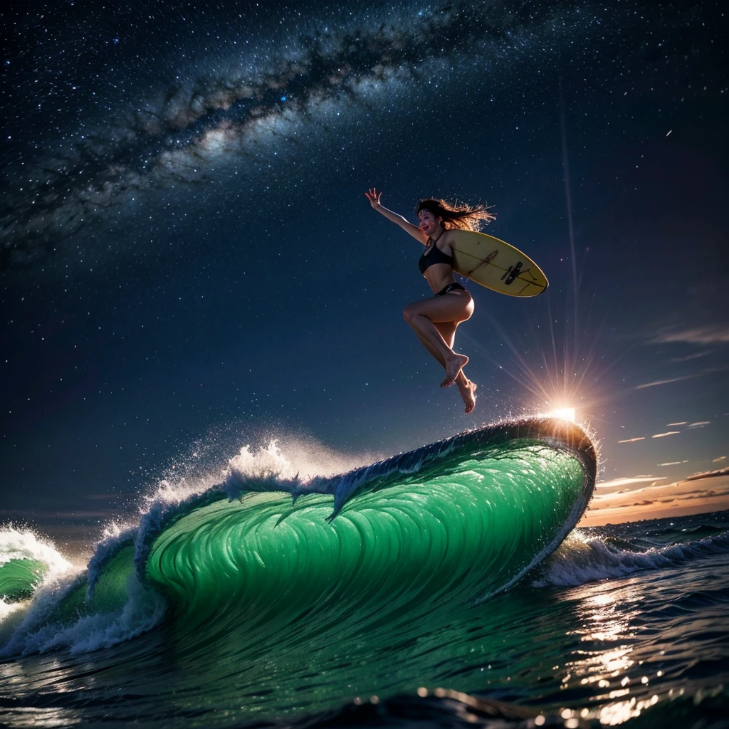 (ZoomedOut:1.28, Wide-shot) (Epic photo of surfer magazine:1.37).(Full of Water, Everything Wetted:1.6) WetHair (extremely detailed KAWAII Girl)(SparklingHighlights:1.28), Dynamic Joyful Expressions LifeLike Rendering (ManoErina:1.0) . Overflowing Gigantic Sideboob (Clearly Visible Beautiful Breast to Buttocks Line) Tiny and Roundly Butt, Detailed wet clothing texture, (Sloppy Surfboard:-1.2) Riding on waves, TyndallEffect(Starry Water Particles:1.32)