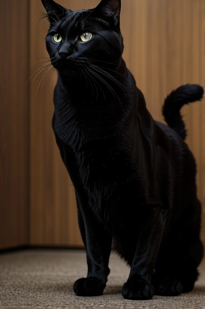 Black cat wearing a business suit