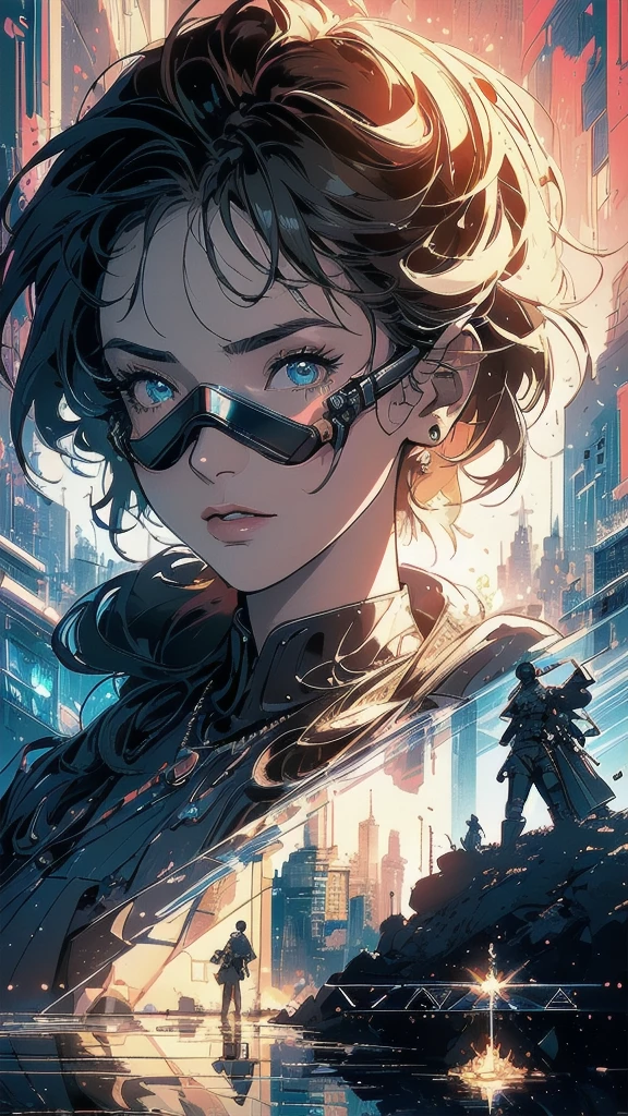 (((masterpiece, highest quality))),(((solo:1.2))),(((1girl:1.2))),(((32k wallpaper))),(very detailed, vintage science fiction),((((((geometric cinematic movie poster)))))), (bauhaus), shape,(((abstract))),(mid century modern),movie poster,(((((portfolio))))),(((((Close-up))))),(((((bust up))))),((((more various angle)))),(((ultimate highlight))),Vast landscape,((((complete. detailed face)))),(((Extremely talented))),(((most complecated machine))),(((text))),(((typography))),(((((best complicated machine))))),(((((genius mechanic))))),(((gorgeous light leak))),(((perfect detailed Infrared Goggles,thermography))),(((extreme reflection lens))),