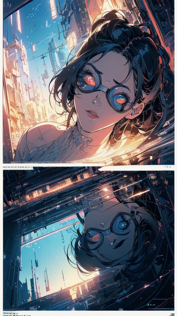 (((masterpiece, highest quality))),(((solo:1.2))),(((1girl:1.2))),(((32k wallpaper))),(very detailed, vintage science fiction),((((((geometric cinematic movie poster)))))), (bauhaus), shape,(((abstract))),(mid century modern),movie poster,(((((portfolio))))),(((((Close-up))))),(((((bust up))))),((((more various angle)))),(((ultimate highlight))),Vast landscape,((((complete. detailed face)))),(((Extremely talented))),(((most complecated machine))),(((text))),(((typography))),(((((best complicated machine))))),(((((genius mechanic))))),(((gorgeous light leak))),(((perfect detailed Infrared Goggles,thermography))),(((extreme reflection lens))),