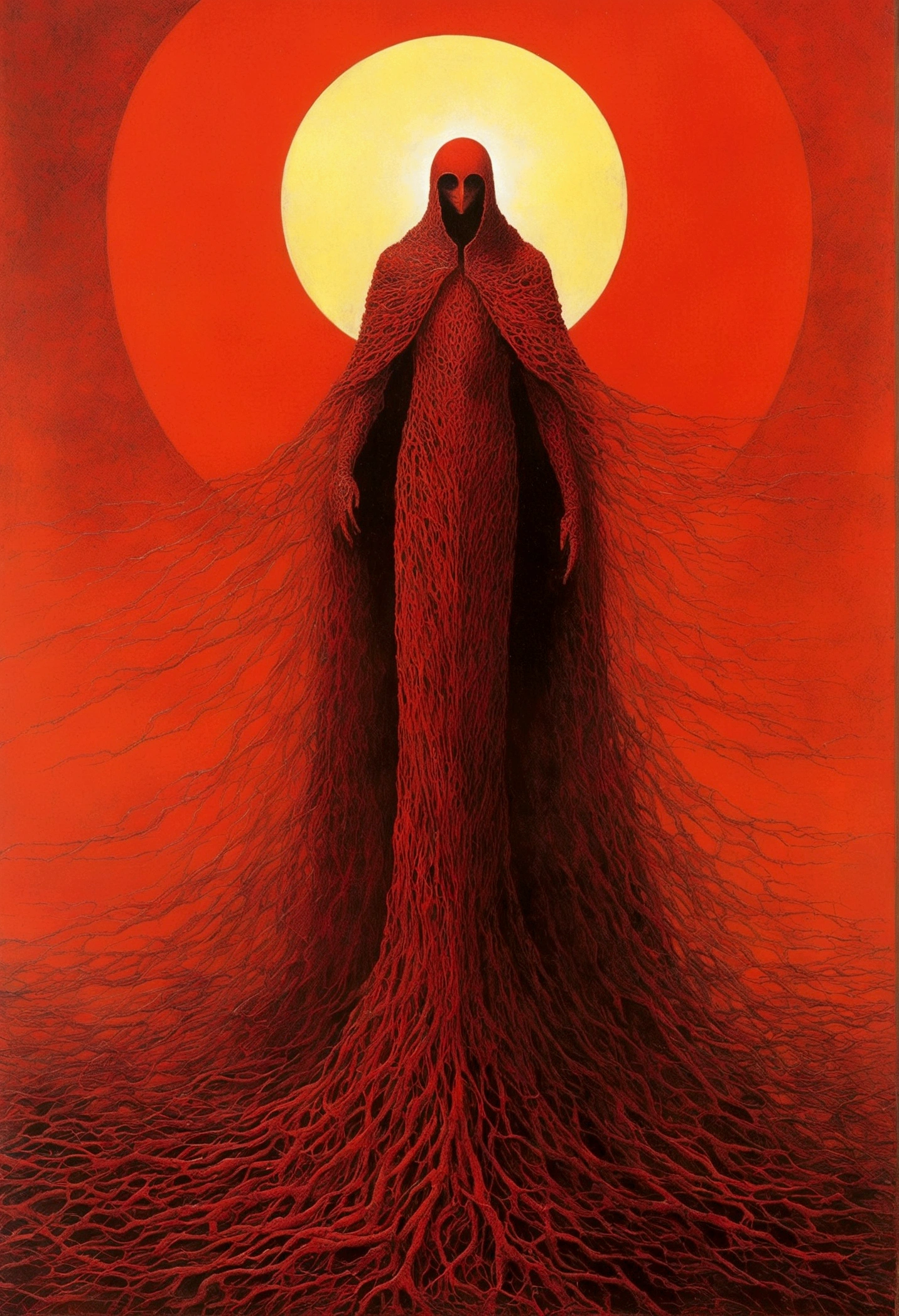 Red Angel,Old sci-fi posters, author:Zsław Beksinski 和 Jean.Gillot