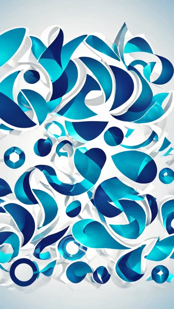 Logo, consists of capital letters "LP InfoCell", the letters are joined together and form a single shape, blue-white, on tecnology background, poster