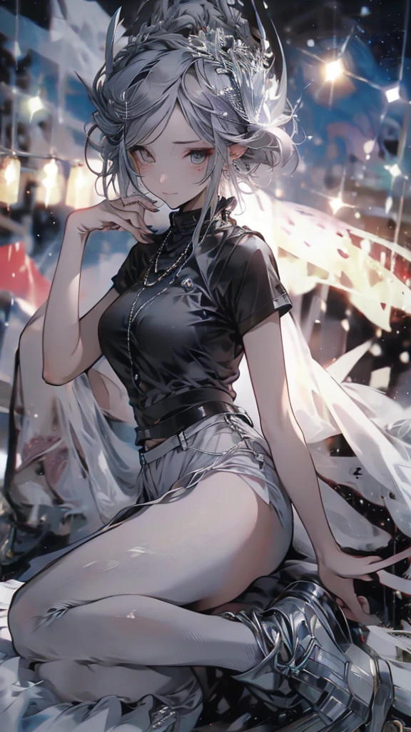 (Gray Hear Short Hear)
(((Praying Girl)))

(Big Full Moon)
((Dark Light NeonPurple Light NeonYellow Light))
((Meteor Shower))
(((Top Of The Hill)))
((Neo Universe))

Shiny earrings　
Catch the wind Ligh
