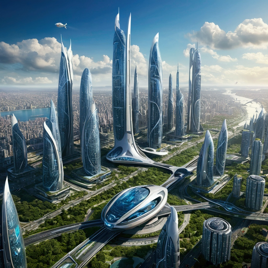 天空之城 浮空島 天空城 浮空城市 futuristic city with futuristic flying vehicles and futuristic buildings, skyscrapers and flying cars, City of the Future, landscape of a City of the Future, City of the Future, 2055, in a City of the Future, Future Utopian City, Aerial view of cyberpunk city, beautiful City of the Future, otherwordly futuristic city, futuristic city, russian City of the Future 浮空島 天空城