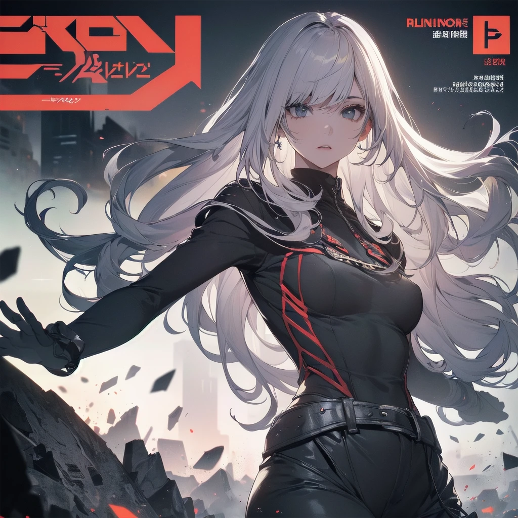 ((((dramatic))), (((Grainy))), (((intense))) film poster featuring a young platinum white hair woman as the central character. She stands have confidencely in the center of the poster, wearing a stylish and edgy Harajuku-inspired hip hop Costume, with a determined Performance on her face. The background is aesthetic atmospheric dark and Grainy, With danger and tension. The article is bold and to attract attention, with a Catchy tagline that adds to the overall feeling of drama and excitement. The color palette is mainly dark with splashes of Vibrant neon colors, giving the poster a dynamic and visually impressive appearance,tachi-e
(magazine:1.3), (cover-style:1.3), fashionable, woman, Vibrant, Costume, Sexy seductive poses, front, colorful, dynamic, background, element, have confidence, Performance, Holding, statement, accessories, Majestic, Coiled, The surrounding area, touch, scene, article, cover, bold, to attract attention, title, stylish, font, Catchy, Heading, big, impressive, Modern, trend, concentrated, fashion,