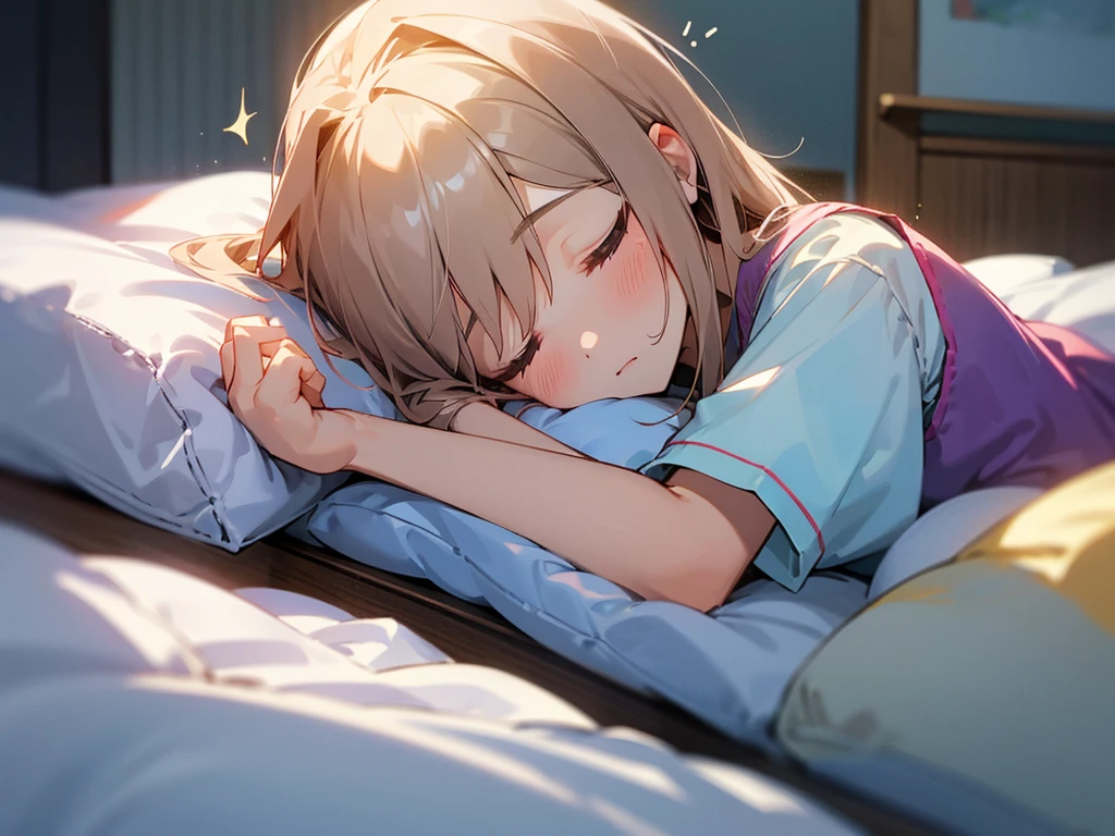 Pleasant rhythm、Balances the autonomic nervous system。Anime taste、A girl is sleeping、、afternoon nap、darknesoonlight