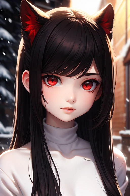 young woman, Skin as white as snow, Lips as red as blood, Hair as black as ebony