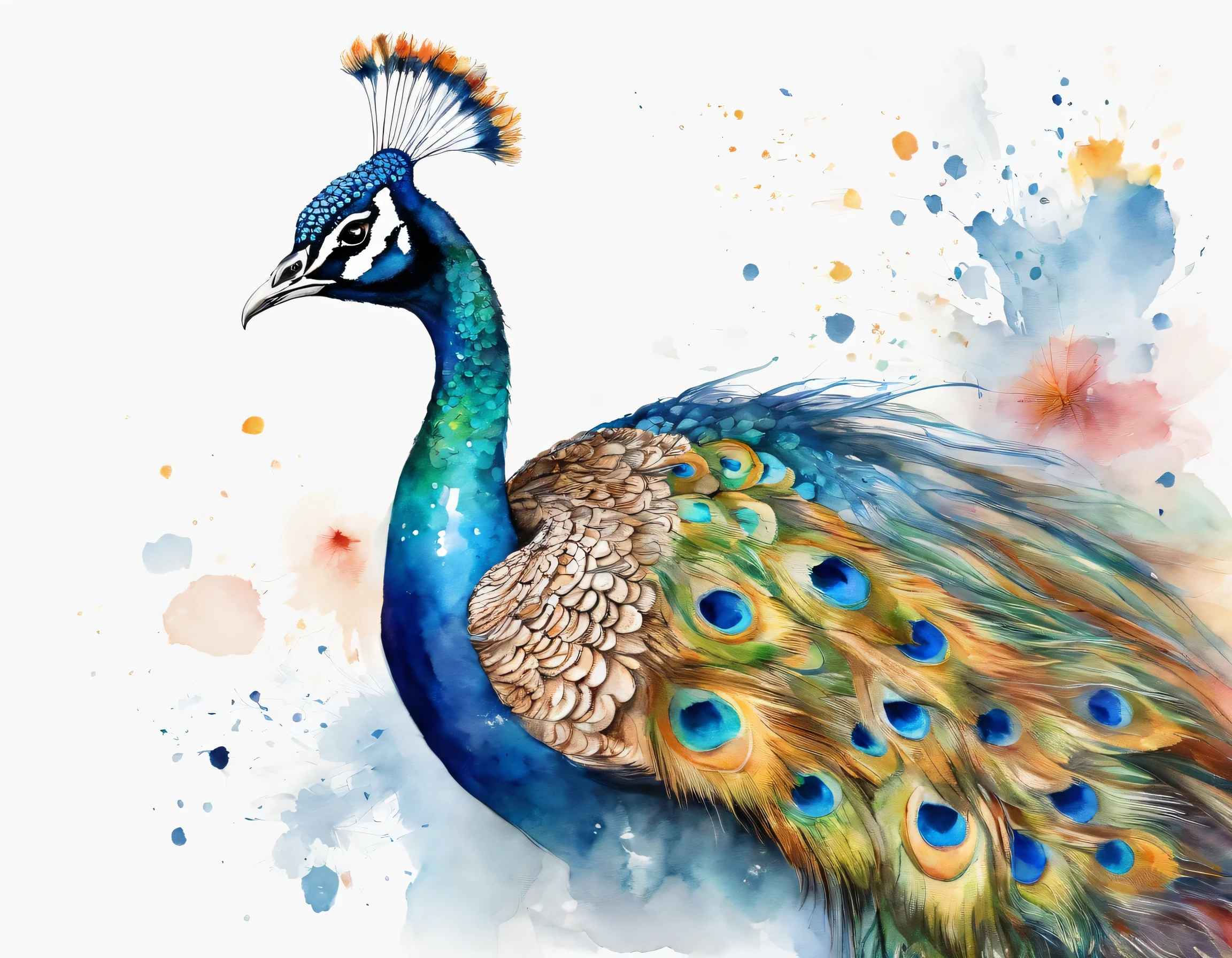 Illustration of the Japanese lucky charm "peacock"


The design of the "peacock" is rainbow-colored and graded


Very gorgeous

The "peacock" is,
A gorgeous design that brings happiness to the viewer

Pretty cool
chic and modern design

White background

4k