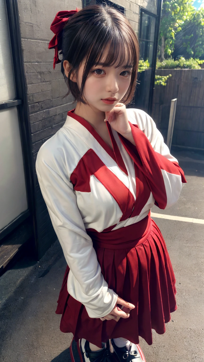 (absurdres:1.3), (highres:1.3), (ultra detailed:1.3),(1girl:1.3), (extremely detailed CG unity 8k wallpaper:1.3), (detailed skin texture, detailed cloth texture, detailed hair texture), (beautiful detailed face, supermodel, pale skin, realistic glistening skin), (RAW photo, best quality), (realistic, photo-realistic:1.4), masterpiece, extremely delicate and beautiful,Amazing, finely detail, extremely detailed CG unity 8k wallpaper, huge filesize, ultra-detailed, highres, absurdres, soft light,rim light, vibrant details, short bob hair, black hair color, Big Natural Color Lip, (perfect body shape), beautiful legs, BREAK (white and red theme:1.4), (fusion of (white kimono tops:1.2) and (red high-waisted maxi length skirt):1.4), (long sleeve:1.3), (kimono-collar:1.2), (red outlines on white kiomno:1.2), (white very short ankle socks:1.2), (Japanese clogs geta:1.2),
crying a little、Harajuku style、20 year old girl、cute type、lolita、open legs