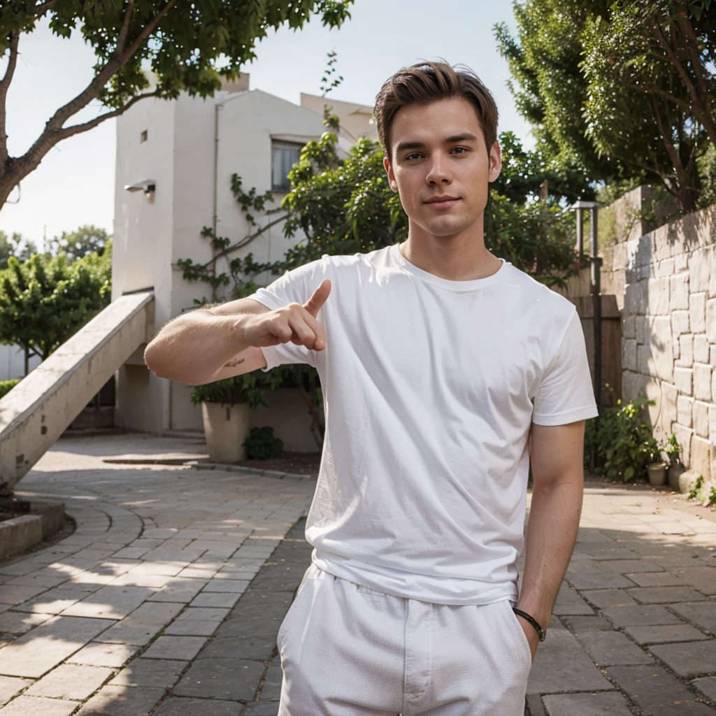 A white guy posing for a picture