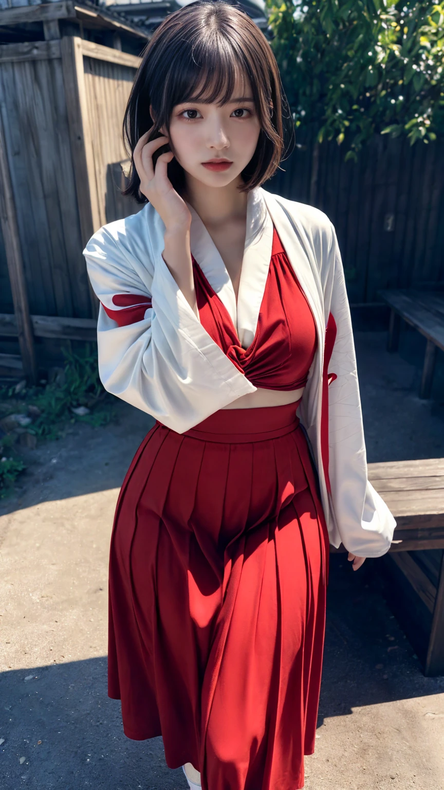 (absurdres:1.3), (highres:1.3), (ultra detailed:1.3),(1girl:1.3), (extremely detailed CG unity 8k wallpaper:1.3), (detailed skin texture, detailed cloth texture, detailed hair texture), (beautiful detailed face, supermodel, pale skin, realistic glistening skin), (RAW photo, best quality), (realistic, photo-realistic:1.4), masterpiece, extremely delicate and beautiful,Amazing, finely detail, extremely detailed CG unity 8k wallpaper, huge filesize, ultra-detailed, highres, absurdres, soft light,rim light, vibrant details, short bob hair, black hair color, Big Natural Color Lip, (perfect body shape), beautiful legs, BREAK (white and red theme:1.4), (fusion of (white kimono tops:1.2) and (red high-waisted maxi length skirt):1.4), (long sleeve:1.3), (kimono-collar:1.2), (red outlines on white kiomno:1.2), (white very short ankle socks:1.2), (Japanese clogs geta:1.2),
crying a little、Harajuku style、20 year old girl、cute type、ta、open legs