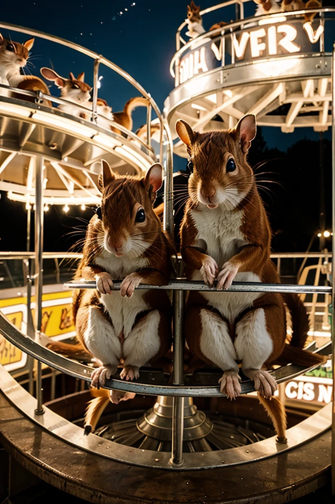 fairy squirrels on a ferris wheel