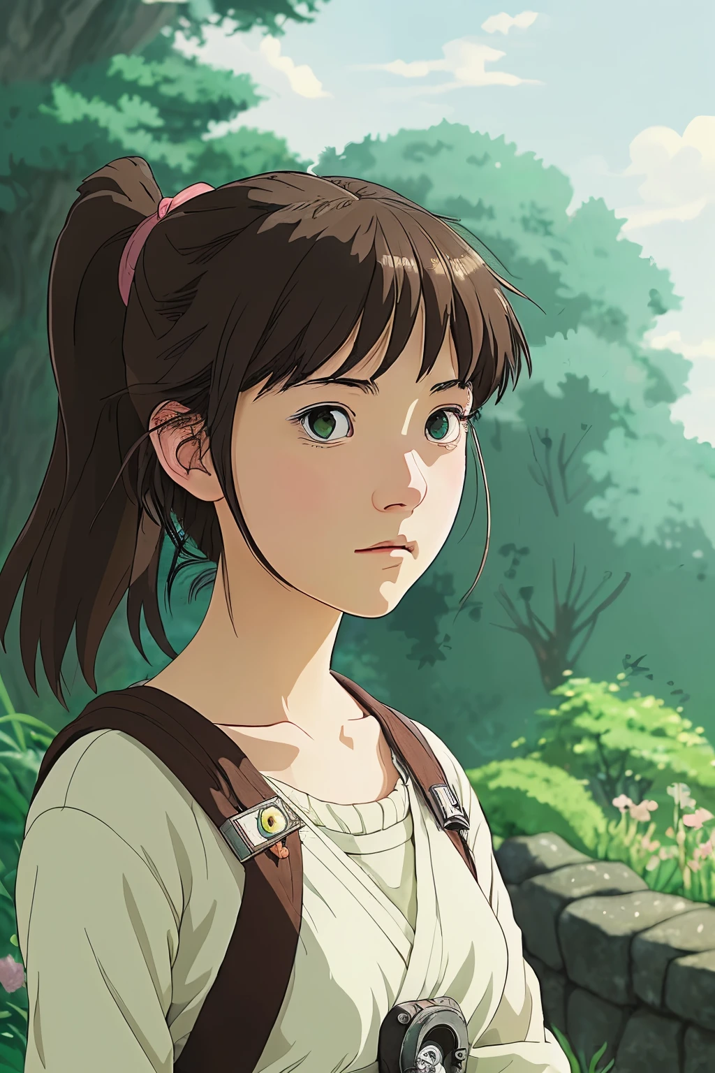 a girl, studio Ghibli style((best quality)), ((masterpiece)), (detailed)