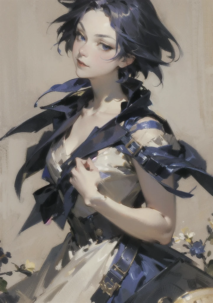 One girl,(John Singer Sargent:1.2),Jinx lol