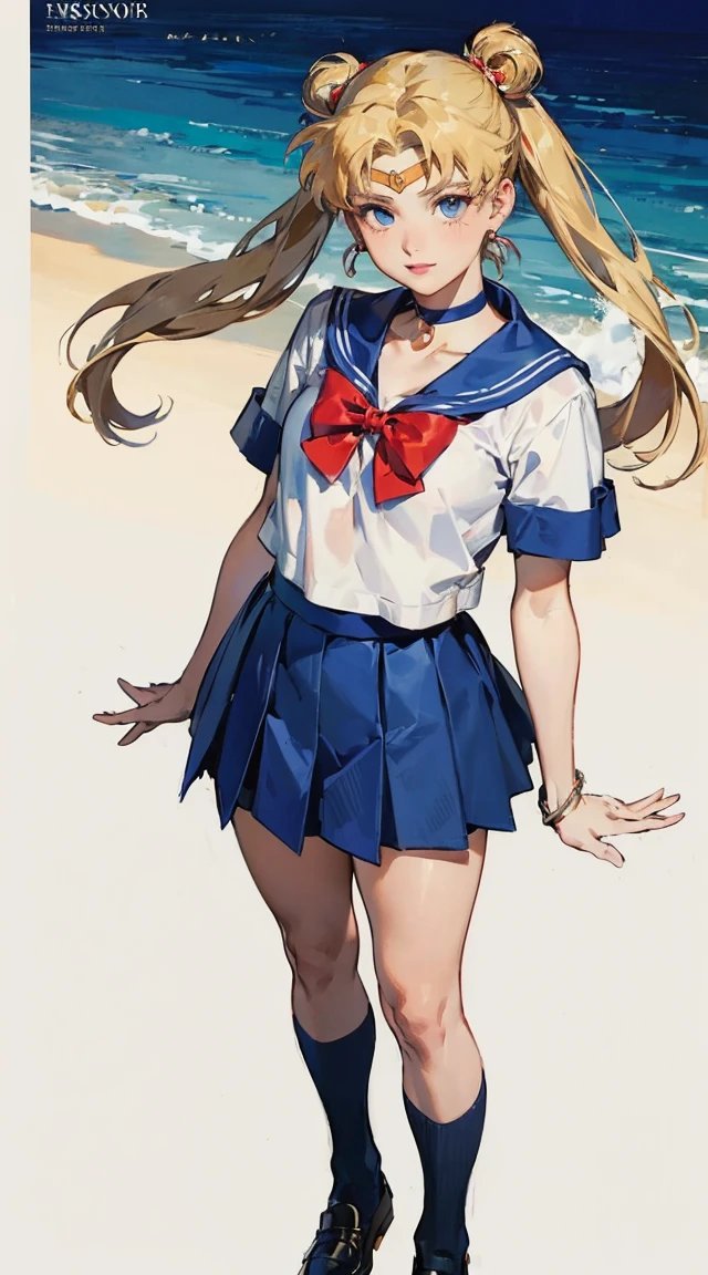masterpiece, Highest quality, Portraiture, One Girl, (Alice in Wonderland:1.2), anime,Blue clothes, White apron, Blonde, blue eyes, Usagi, Trump, Tea cup, White lace thigh high socks, Miniskirt lift, Dynamic pose,Electro SwingThe main character is Usagi Tsukino, a clumsy and seemingly ordinary teenage girl who discovers that she is the reincarnation of Sailor Moon, the legendary warrior of love and justice. Usagi is joined by other Sailor Guardians, including Sailor Mercury, Sailor Mars, Sailor Jupiter, and Sailor Venus, each of whom possesses unique powers and abilities. Together, they fight evil forces, protect the world from various threats, and search for the Moon Princess. cybermisty, blonde hair, make up, green eyes, choker, jewellery, wearing a purple sweater, ripped jeans, pants, looking at viewer, serious, smiling,
standing, arms crossed, inside a pawn shop, counter, soft lighting, extreme detail, masterpiece, 　girl, sweat, medium breast, shy, detailed hand, looking at viewer, lips apart, dynamic shadows (highest quality, 8k, 32k, masterpiece, 超High resolution:1.2), (RAW Photos), (Realistic), (photoRealistic:1.2), (High resolution), Large file size, Very detailed, a7SIII., serafuku, masterpiece、3D、Realistic、Ultramicrograph、Detailed and best quality、Very detailed CG Unity 8k wallpaper、full:1.3、stand、From below、Intricate details、(1 female,housewife)、24-years-old、Dynamic English、((HD Real, Same 1 level)), とてもRealistic, masterpiece, highest quality, High resolution, Same 1, space, Stunning beauty, Upper body photo shoot, 1 girl, chest, gloves, lips, alone, Sailor Venus, Bright Blue Eyes,  uniform, Show more1, tiara, Sailor Senshi uniform, (RAW Photos, highest quality), masterpiece, 浮かぶblondeの長い髪, Red ribbon on the back of the head, orangeセーラーカラー, bow, choker, 白いgloves, orange choker, elbow gloves, jewelry, Earrings, orange skirt, only, whole body, blonde, (Perfect hands): 3.8, Octane Rendering, Goddess of Love, (close: 1.2) beautiful, fine grain, close, Small e
