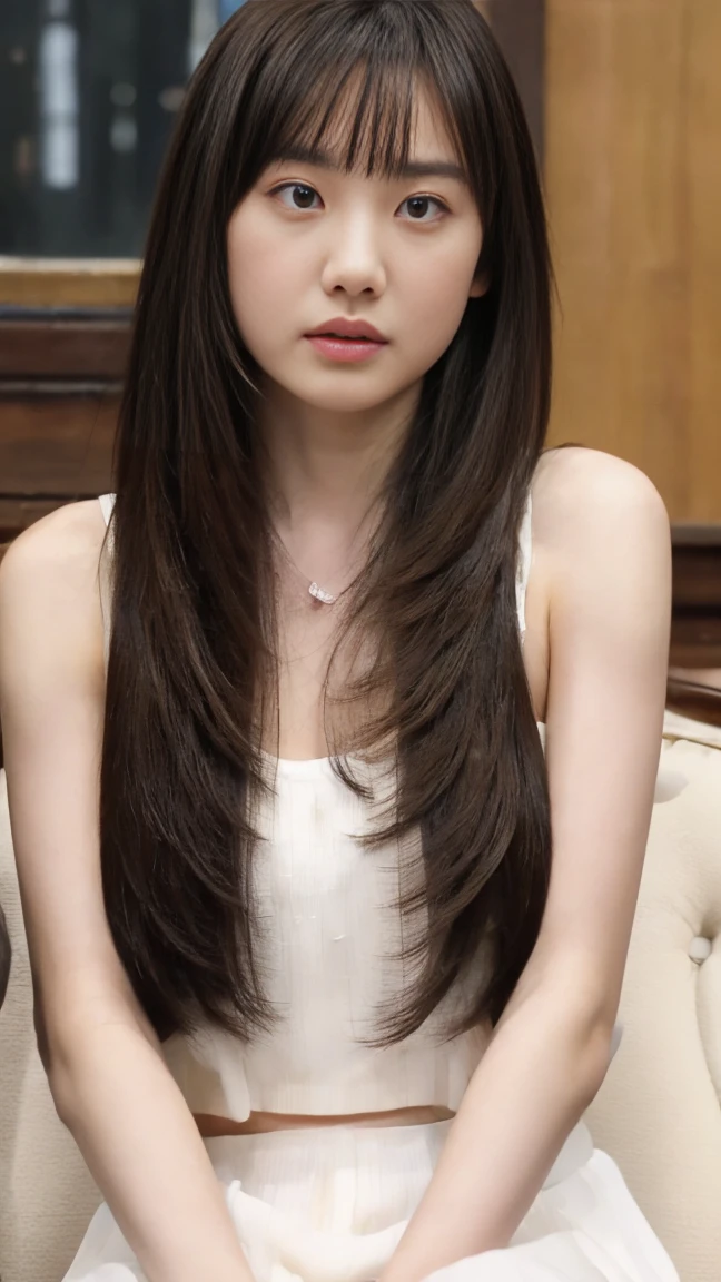 ((upper body:1.5)), ((looking at viewer:1.5)), ((look into the viewer's eyes:1.5)), BREAK ((night walk:1.5)), BREAK ((20 years old.:1.5)), (beautiful straight light brown long hair:1.7), ((asymmetrical bangs)), ((Scared:1.5)), I wear clothes, (top-quality, 16K, masterpiece:1.3), top quality, masterpiece, high resolution, photorealistic, (raw photo), live shooting, 16k wallpaper, perfection, professional lighting, very detailed, fine details, Hyperrealism, hyper realistic, realistic, japanese, (super detailed), (Photorealsitic:1.5), high-level image quality, very detailed, depth of field, (most beautiful), (dramatic lighting:1.2), (cinematic lighting:1.2), ambient lighting, (front lighting:1.2), highest precision, detailed fingers, detailed hands, detailed eyes, detailed skin texture, textured skin, realistic smooth soft skin, (perfect body proportion), (seductive emotion:1.3), (soft and plump thighs:1.2), (short torso:1.5), detailed face, detailed finger, clear eyes, gentle eyes, accurately drawn arms, accurate and perfect human anatomy, white and soft thighs, realistic smooth soft skin,