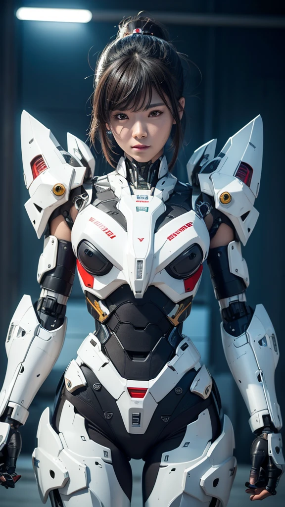 Textured skin, Super Detail, high details, High quality, Best Quality, hight resolution, 1080p, hard disk, Beautiful,(cyborgs),(Missiles from the chest),(Machine gun from both hands),beautiful cyborg woman,Mecha Cyborg Girl,Battle Mode,Girl with a Mecha Body,She wears a battle cyborg mech with a weapon,Fulll body Shot
