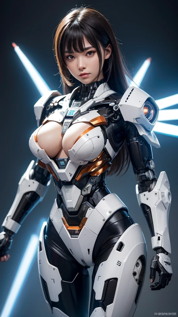 Textured skin, Super Detail, high details, High quality, Best Quality, hight resolution, 1080p, hard disk, Beautiful,(cyborgs),(Missiles from the chest),(Machine gun from both hands),beautiful cyborg woman,Mecha Cyborg Girl,Battle Mode,Girl with a Mecha Body,She wears a battle cyborg mech with a weapon,Fulll body Shot