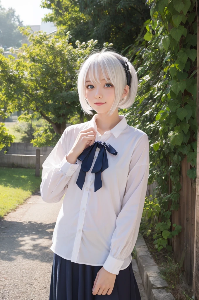 Cute white-haired girl