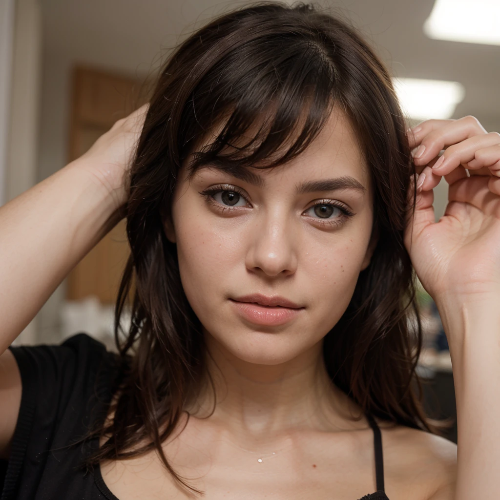 a selfie of a pretty young woman, taken with iphone camera