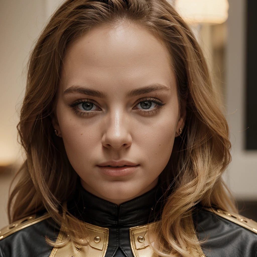 A magnificent woman, one of the most beautiful women in the world,blonde, Very strong, a magnificent original face, ultra detailed and ultra realistic, a very original and very stylish 8k rtx outfit