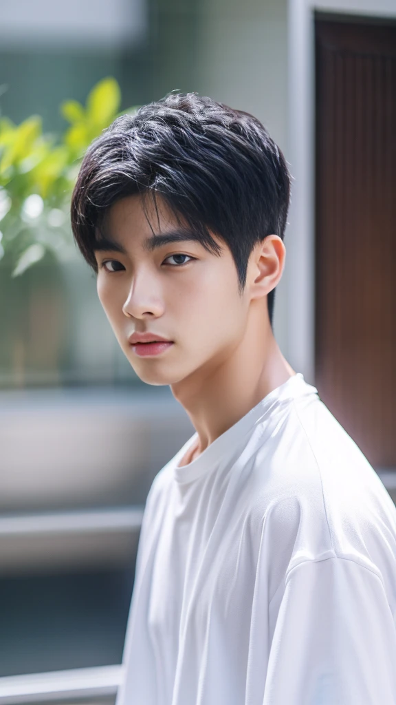 Asian alpha male in white shirt looking at camera, Shin Jinying, Kim Do-young, Paint Ulzzang, Shen Quanrui, korean men, Shin Jin Young&#39;s Aesthetics, faceเกาหลีที่น่ารัก, handsome young man&#39;face, Jaeyong Nam, beautiful eyes、Kim Taejoon, Hyungtae, Inspiration from Jong Suk Lee, Avatar, Korean artist, Jung Jae Hyo 