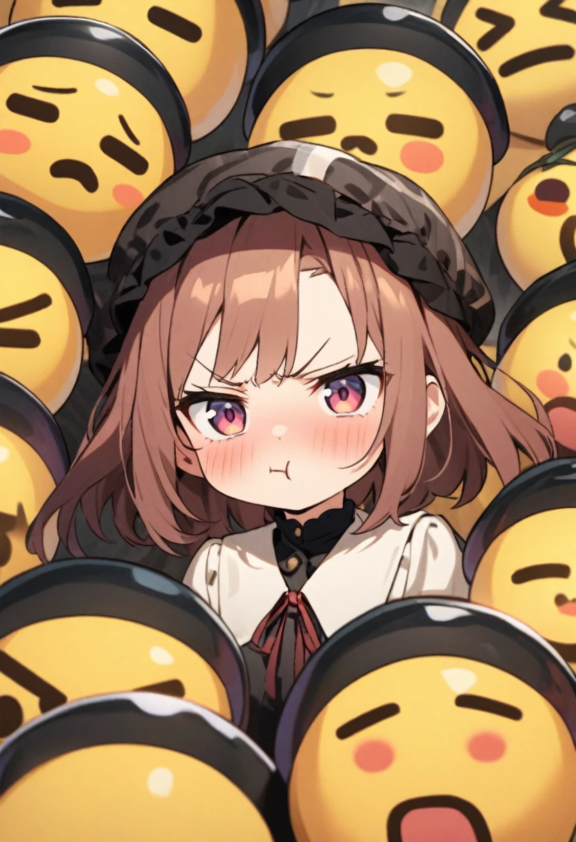 Q version emoji,Unhappy,Pout
