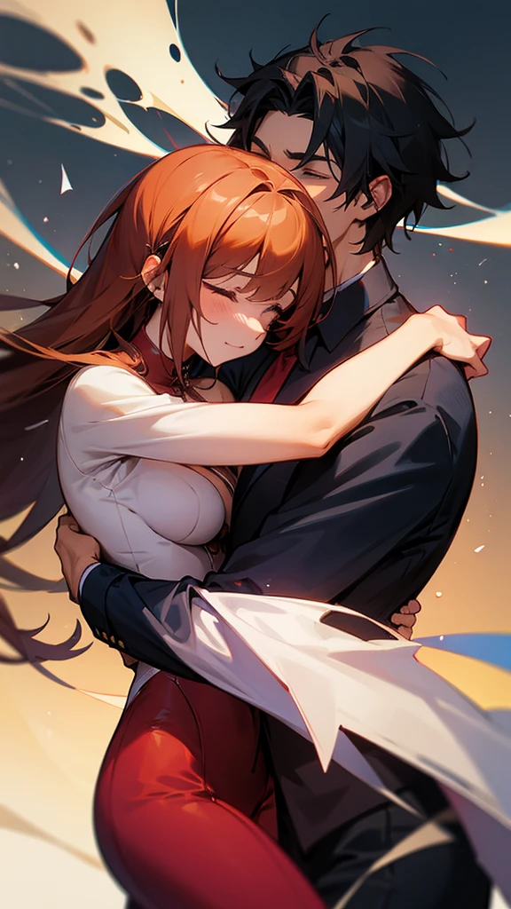Man and woman hugging