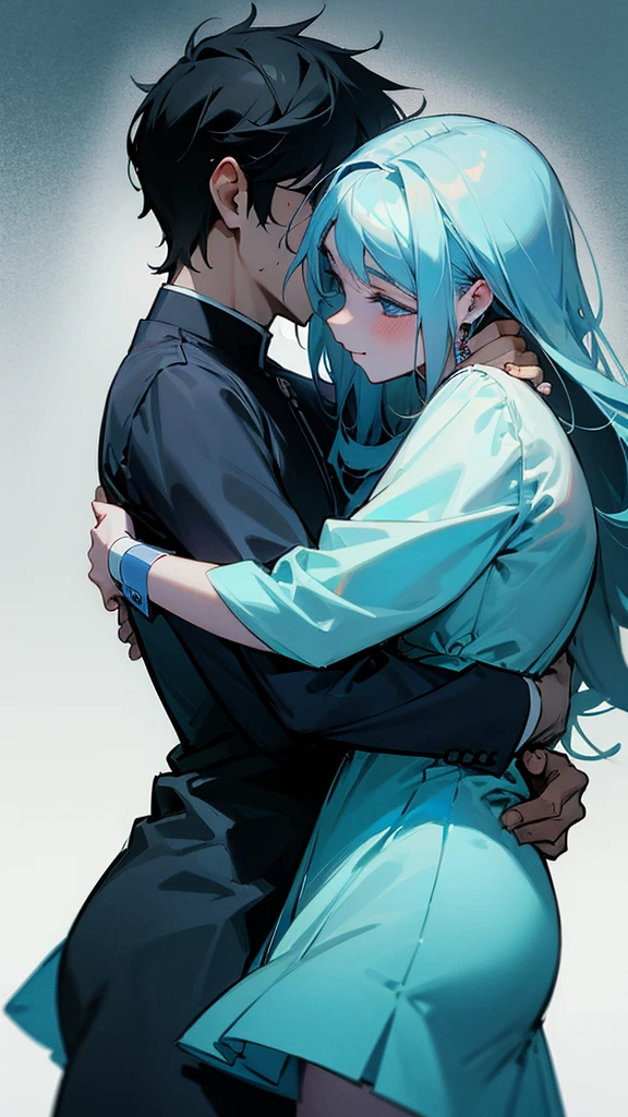 Man and woman hugging