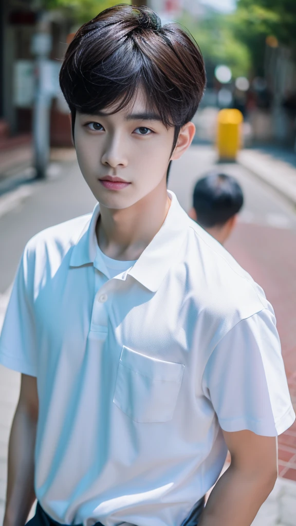 Asian alpha male in white shirt looking at camera, Shin Jinying, Kim Do-young, Paint Ulzzang, Shen Quanrui, korean men, Shin Jin Young&#39;s Aesthetics, faceเกาหลีที่น่ารัก, handsome young man&#39;face, Jaeyong Nam, beautiful eyes、Kim Taejoon, Hyungtae, Inspiration from Jong Suk Lee, Avatar, Korean artist, Jung Jae Hyo 