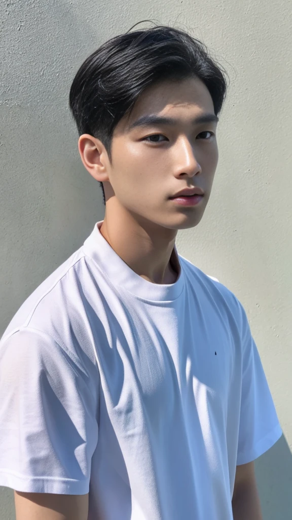 Asian alpha male in white shirt looking at camera, Shin Jinying, Kim Do-young, Paint Ulzzang, Shen Quanrui, korean men, Shin Jin Young's Aesthetics, faceเกาหลีที่น่ารัก, handsome young man'face, Jaeyong Nam, beautiful eyes、Kim Taejoon, Hyungtae, Inspiration from Jong Suk Lee, Avatar, Korean artist, Jung Jae Hyo