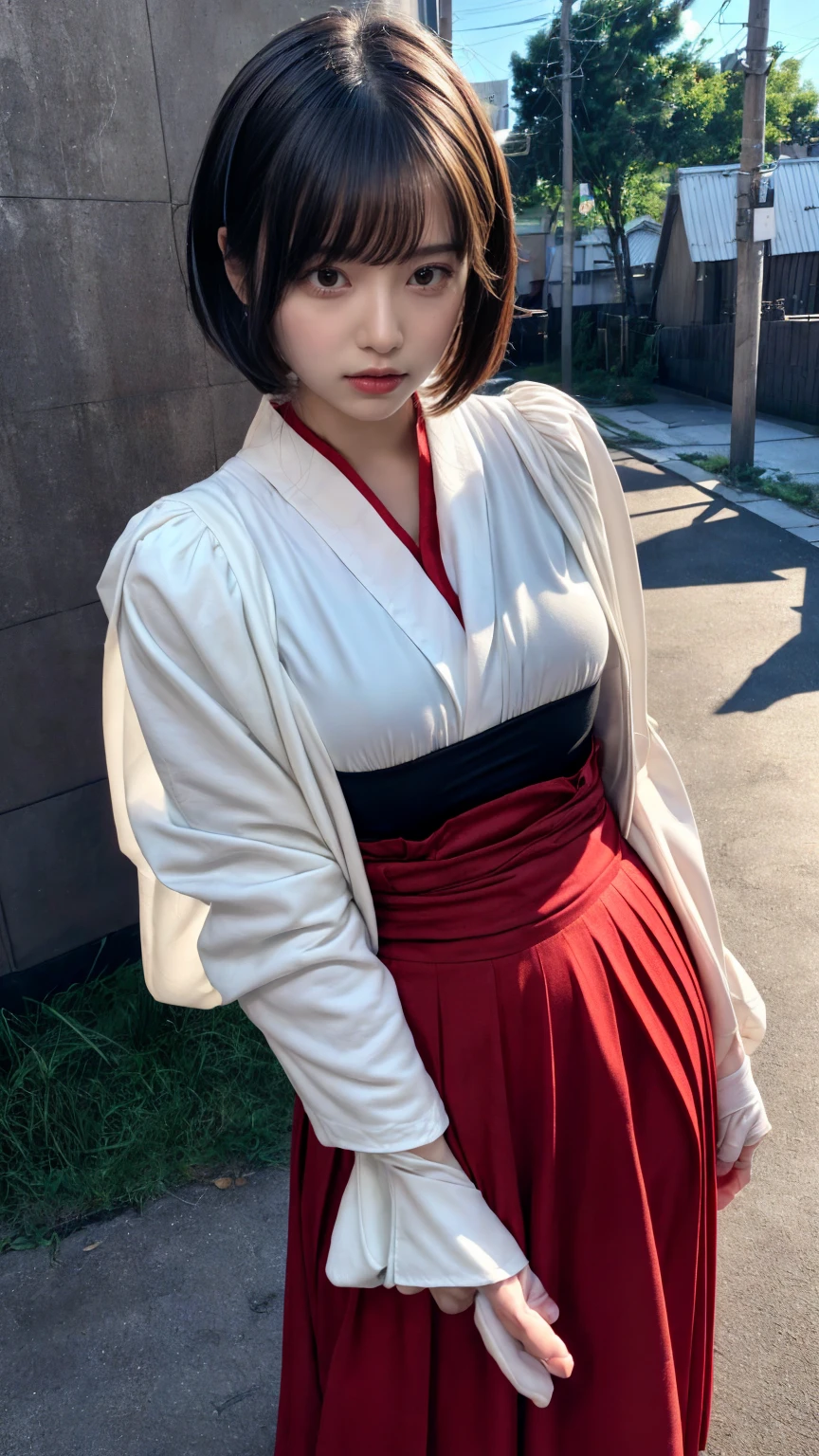 (absurdres:1.3), (highres:1.3), (ultra detailed:1.3),(1girl:1.3), (extremely detailed CG unity 8k wallpaper:1.3), (detailed skin texture, detailed cloth texture, detailed hair texture), (beautiful detailed face, supermodel, pale skin, realistic glistening skin), (RAW photo, best quality), (realistic, photo-realistic:1.4), masterpiece, extremely delicate and beautiful,Amazing, finely detail, extremely detailed CG unity 8k wallpaper, huge filesize, ultra-detailed, highres, absurdres, soft light,rim light, vibrant details, short bob hair, black hair color, Big Natural Color Lip, (perfect body shape), beautiful legs, BREAK (white and red theme:1.4), (fusion of (white kimono tops:1.2) and (red high-waisted maxi length skirt):1.4), (long sleeve:1.3), (kimono-collar:1.2), (red outlines on white kiomno:1.2), (white very short ankle socks:1.2), (Japanese clogs geta:1.2),
crying a little、Harajuku style、20 year old girl、cute type、lolita、open legs