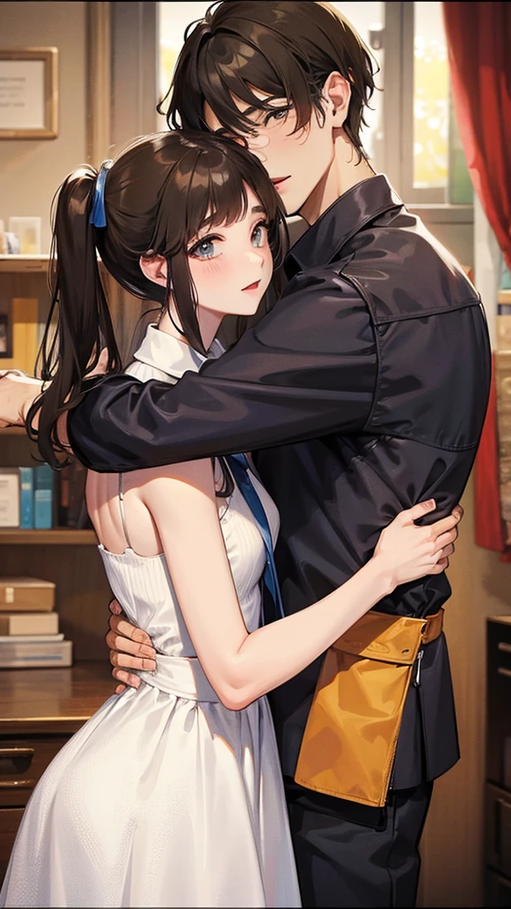 Man and woman hugging