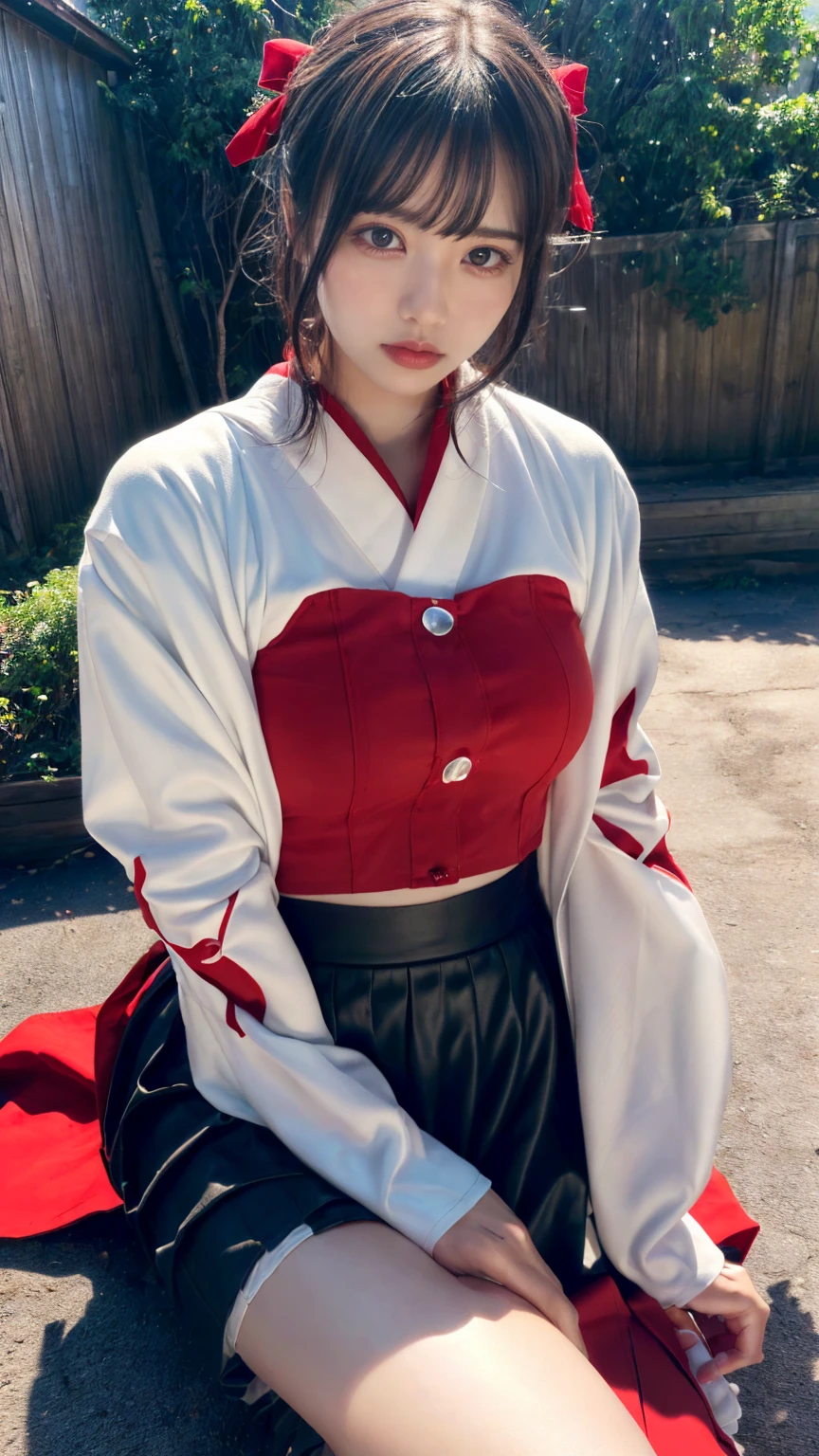 (absurdres:1.3), (highres:1.3), (ultra detailed:1.3),(1girl:1.3), (extremely detailed CG unity 8k wallpaper:1.3), (detailed skin texture, detailed cloth texture, detailed hair texture), (beautiful detailed face, supermodel, pale skin, realistic glistening skin), (RAW photo, best quality), (realistic, photo-realistic:1.4), masterpiece, extremely delicate and beautiful,Amazing, finely detail, extremely detailed CG unity 8k wallpaper, huge filesize, ultra-detailed, highres, absurdres, soft light,rim light, vibrant details, short bob hair, black hair color, Big Natural Color Lip, (perfect body shape), beautiful legs, BREAK (white and red theme:1.4), (fusion of (white kimono tops:1.2) and  (red high-waisted maxi length skirt):1.4), (long sleeve:1.3), (kimono-collar:1.2), (red outlines on white kiomno:1.2), (white very short ankle socks:1.2), (Japanese clogs geta:1.2),
 crying a little、Harajuku style、20 year old girl、cute type、lolita、open legs