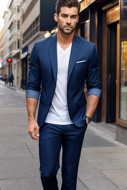 Handsome man in stylish clothes