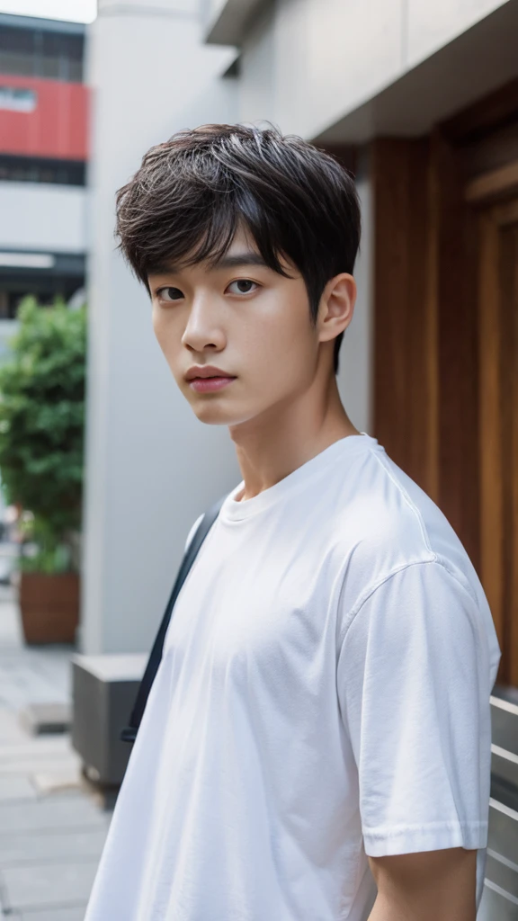 Asian alpha male in white shirt looking at camera, Shin Jinying, Kim Do-young, Paint Ulzzang, Shen Quanrui, korean men, Shin Jin Young's Aesthetics, faceเกาหลีที่น่ารัก, handsome young man'face, Jaeyong Nam, beautiful eyes、Kim Taejoon, Hyungtae, Inspiration from Jong Suk Lee, Avatar, Korean artist, Jung Jae Hyo