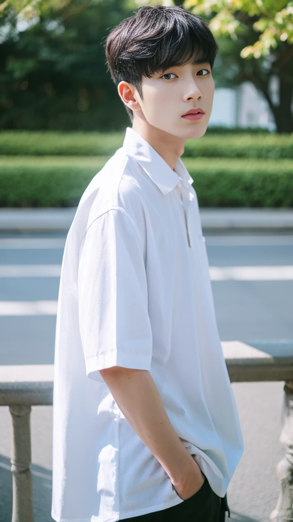 Asian alpha male in white shirt looking at camera, Shin Jinying, Kim Do-young, Paint Ulzzang, Shen Quanrui, korean men, Shin Jin Young's Aesthetics, faceเกาหลีที่น่ารัก, handsome young man'face, Jaeyong Nam, beautiful eyes、Kim Taejoon, Hyungtae, Inspiration from Jong Suk Lee, Avatar, Korean artist, Jung Jae Hyo